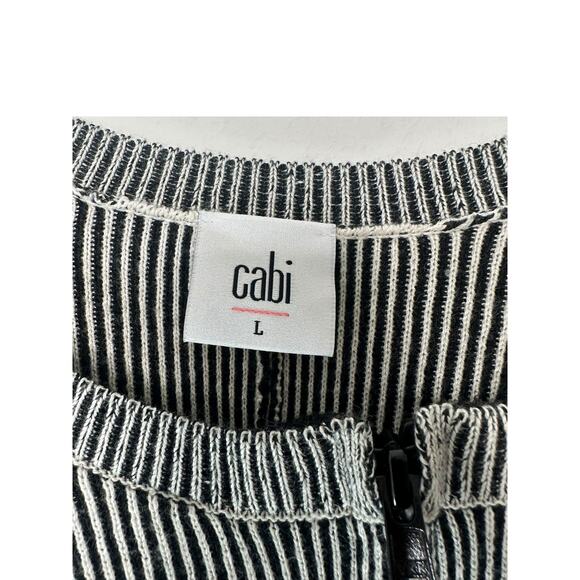 Cabi Black White Office Work Career Cupid’s Cardigan Sweater Blazer Large - Picture 2 of 12